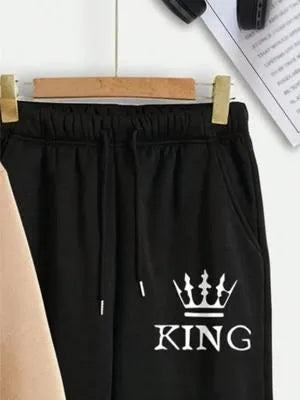 2 Pcs Men's Polyester Fleece Printed Track Suit