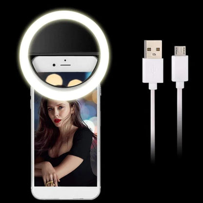Mobile Selfie Ring Light | Rechargeable LED with Flash For Tik Tok and Photography Brightness Adjustment with Flash Mode