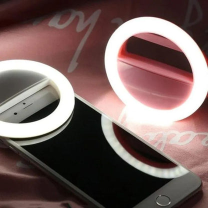 Mobile Selfie Ring Light | Rechargeable LED with Flash For Tik Tok and Photography Brightness Adjustment with Flash Mode
